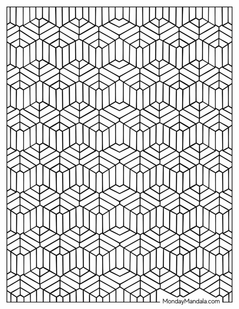 21 Geometric Coloring Pages Free PDF Printables 