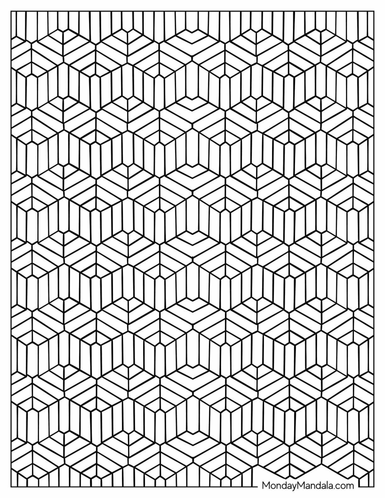 21 Geometric Coloring Pages Free PDF Printables