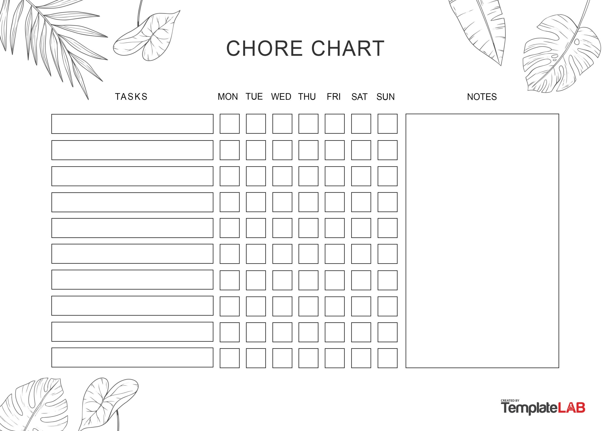 Chore Chart Printable Free