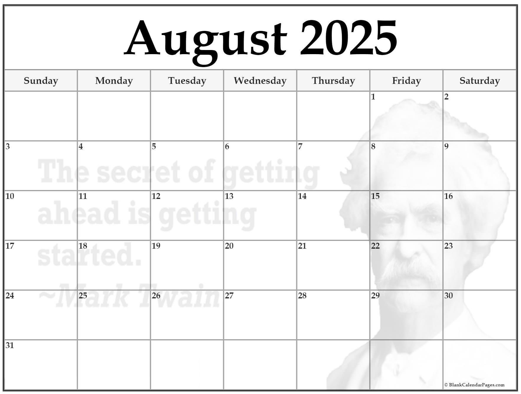 24 August 2025 Quote Calendars