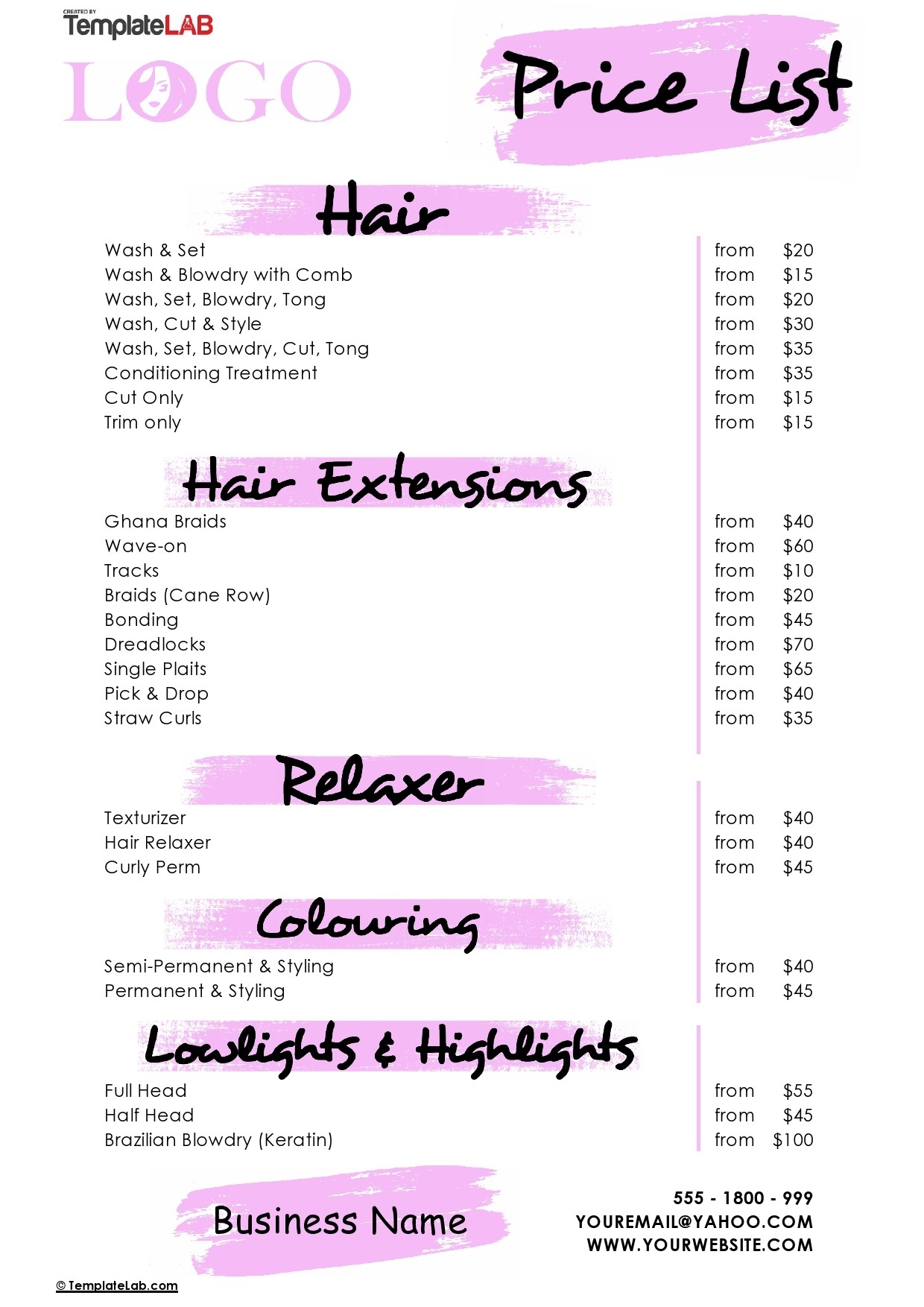 29 FREE Price List Templates u0026 Price Sheet Templates 