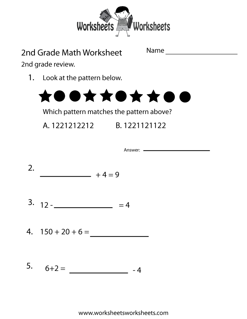 2nd Grade Math Worksheets Printable Free