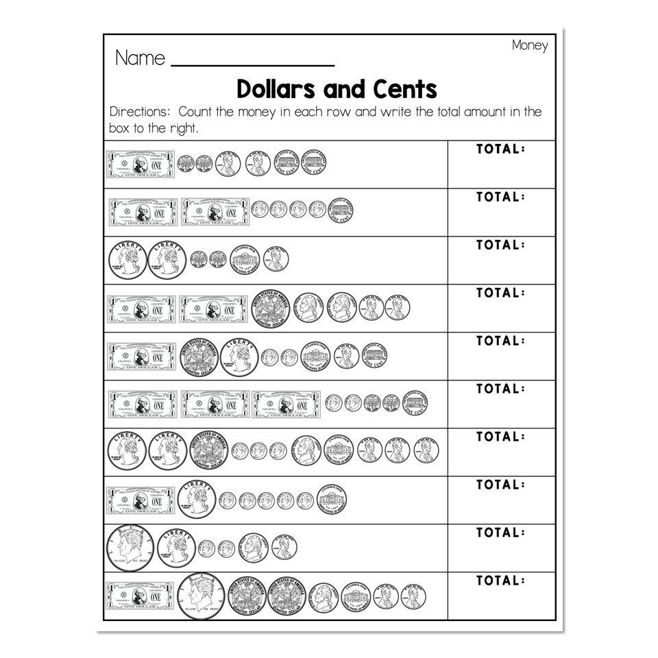 Money Math Worksheets Printable Money Math Worksheets Printable
