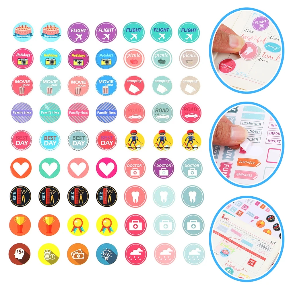 2Sheet Desk Wall Calendar Event Stickers Notebooks Diary Monthly Planner Sticker Scrapbooking Weekly Tabs Stickers Office Supply AliExpress