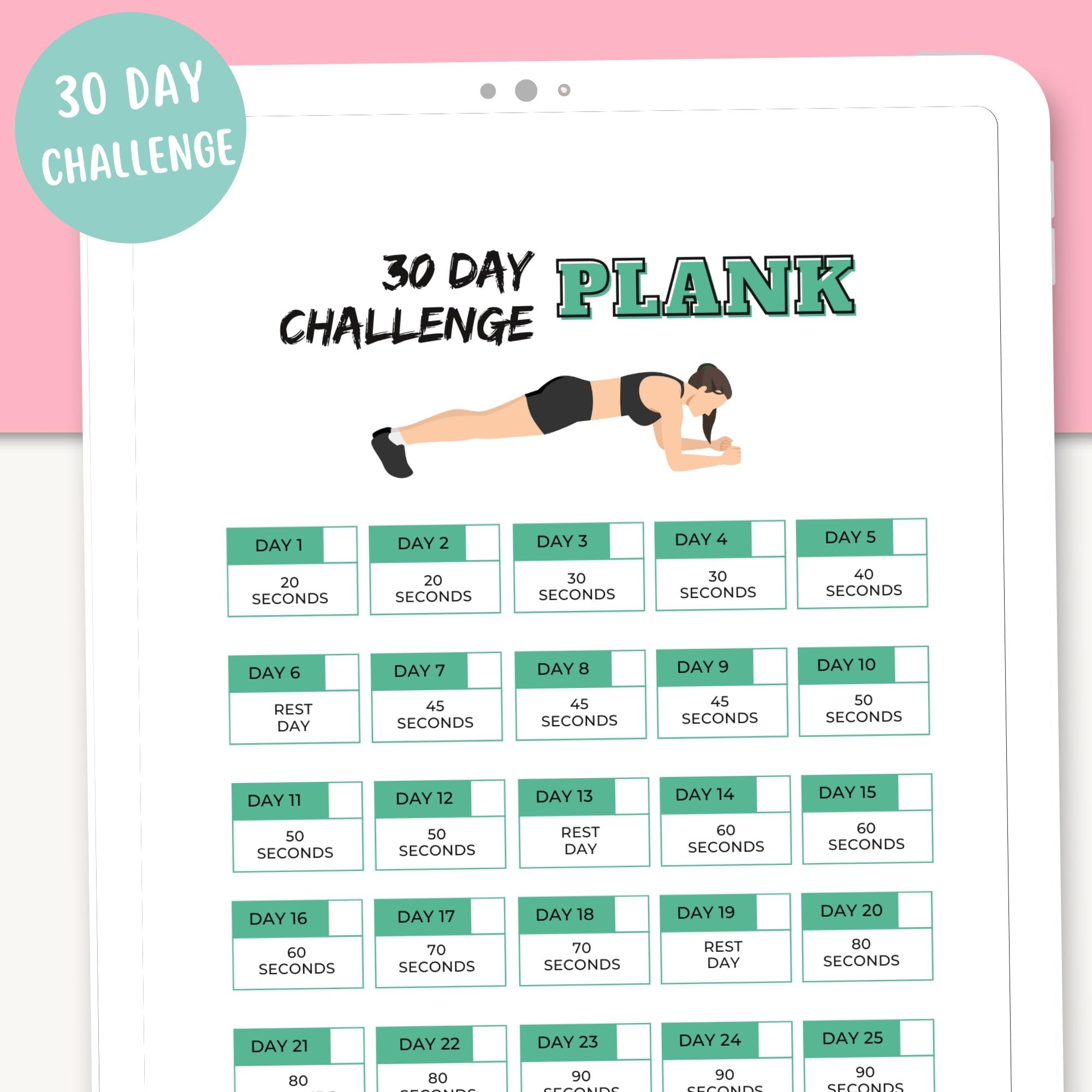 30 Day Plank Challenge 30 Day Challenge Printable Digital Download Fitness Exercises Etsy 30 Day Plank Challenge 30 Day Challenge Printable Digital Download Fitness Exercises Etsy