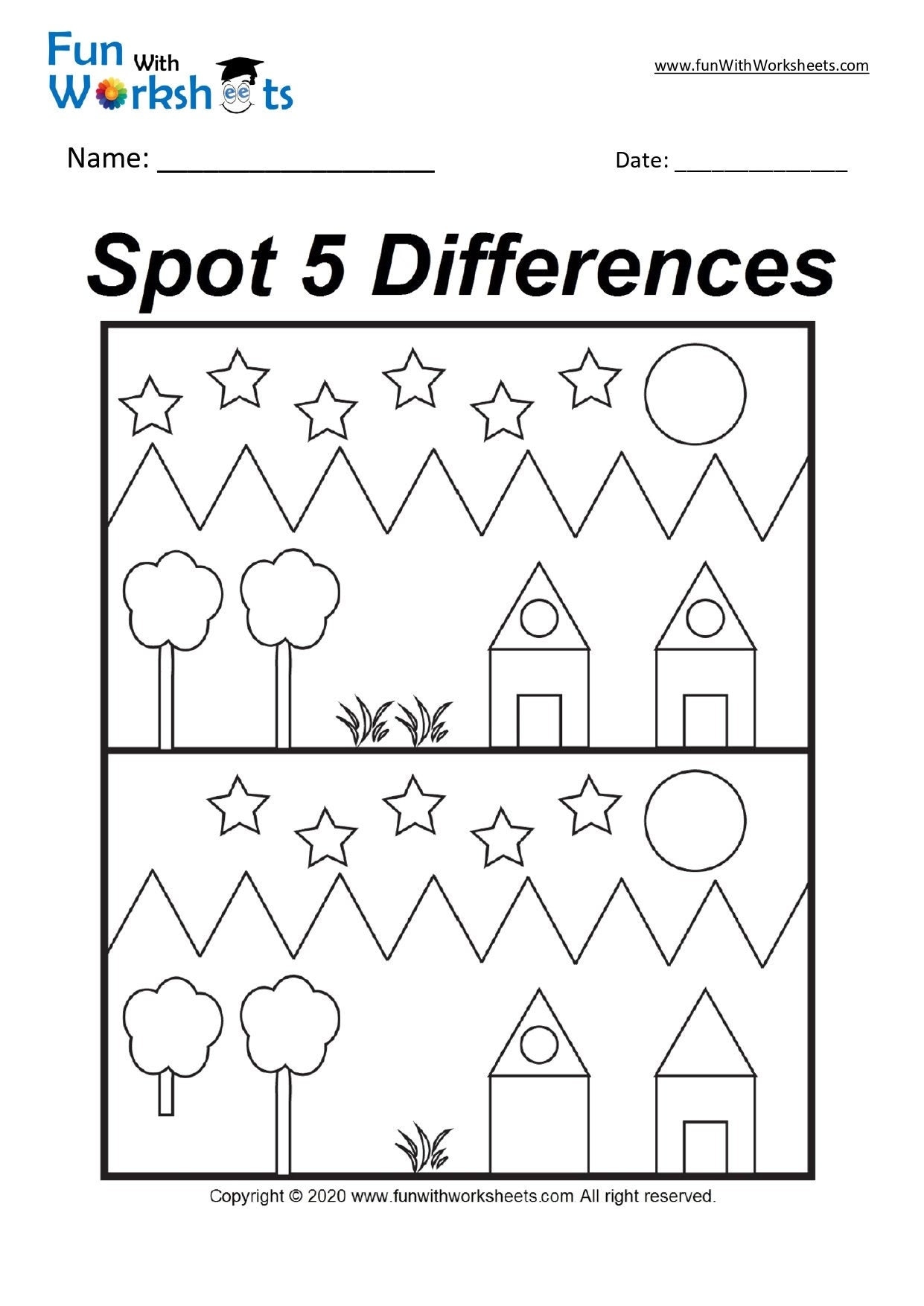 31 Spot The Difference Printable Worksheets Busy Book Printable Book Etsy