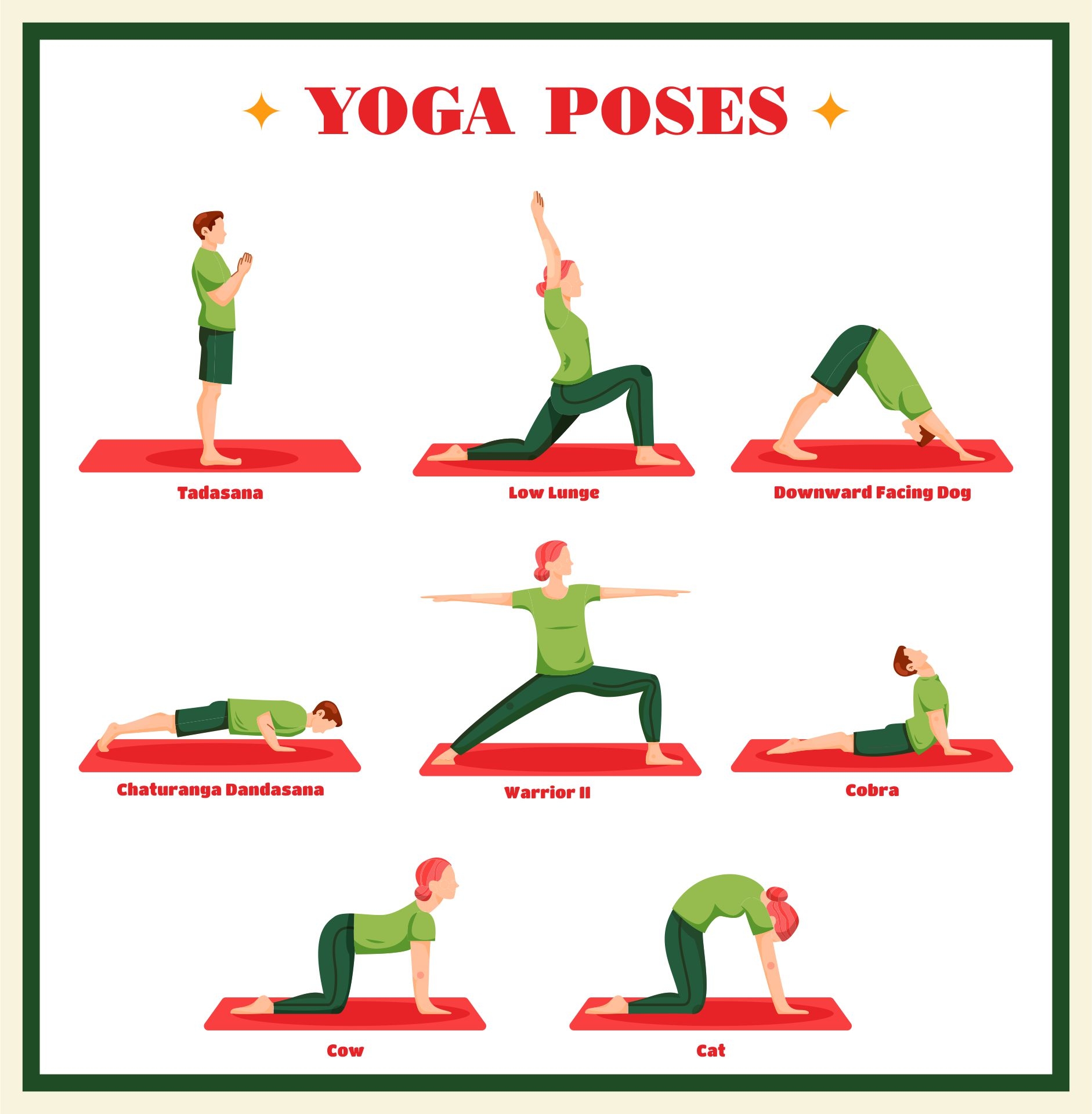 Pdf Printable Yoga Poses Chart