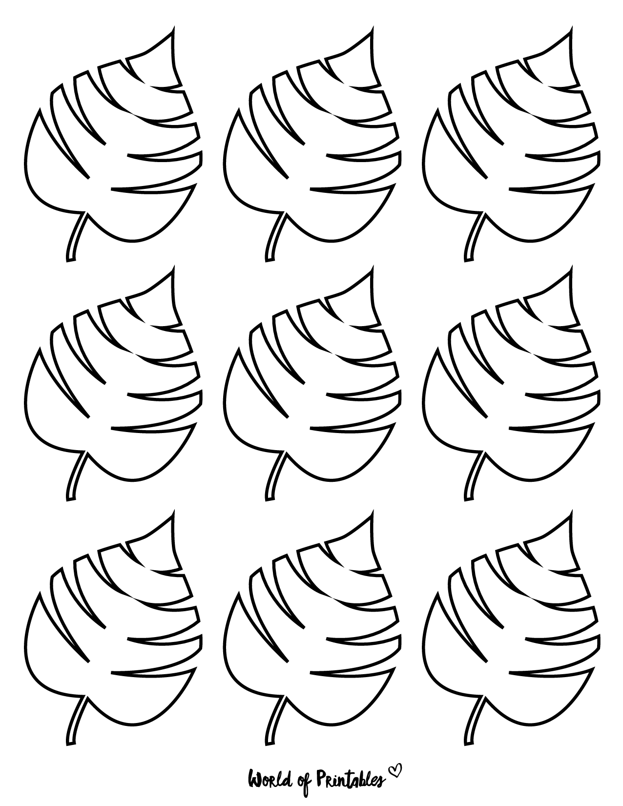 37 Printable Leaf Templates Outlines U0026 Shapes Free World Of Worksheets Library