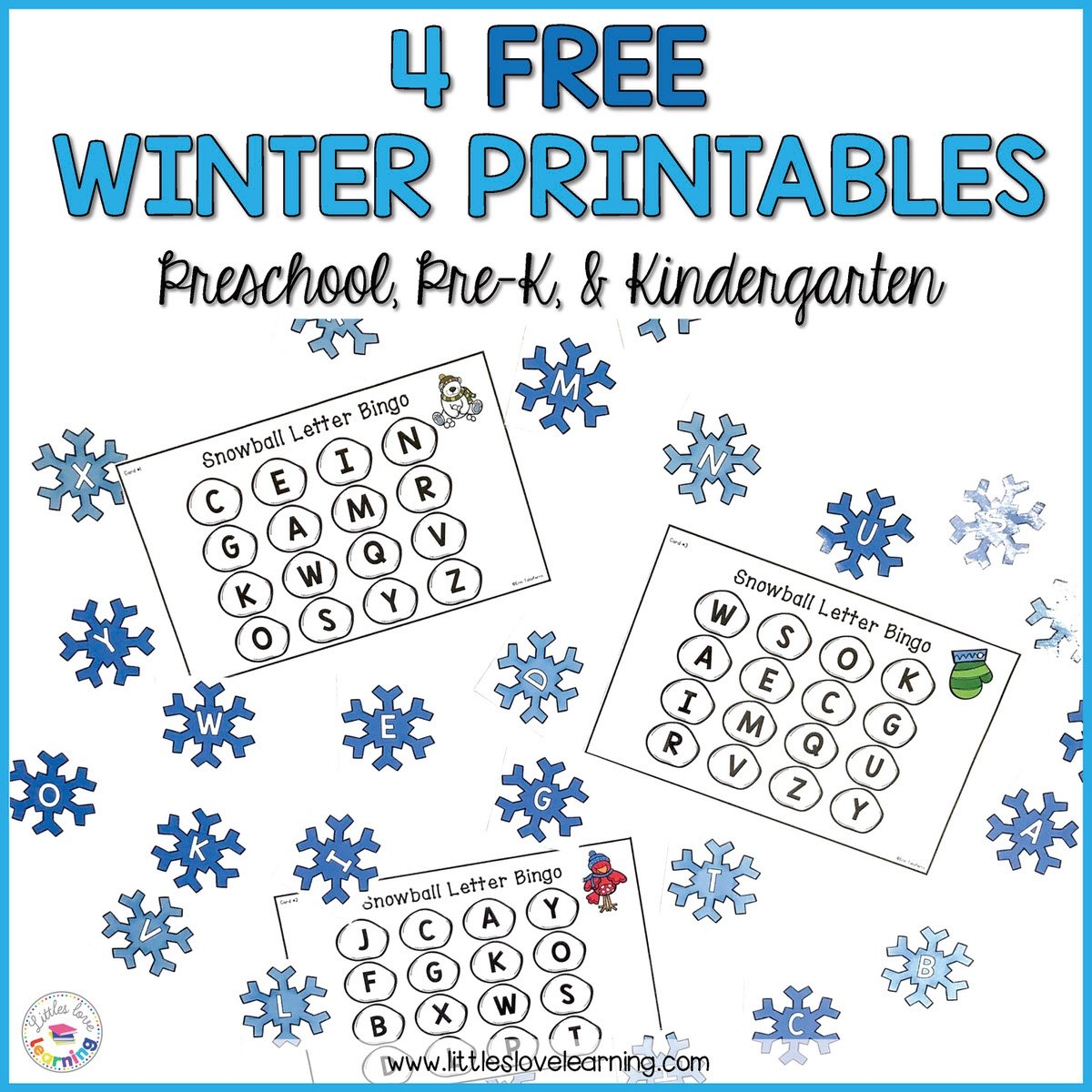 4 FREE Must Have Winter Printables For Preschool Math U0026 Literacy 