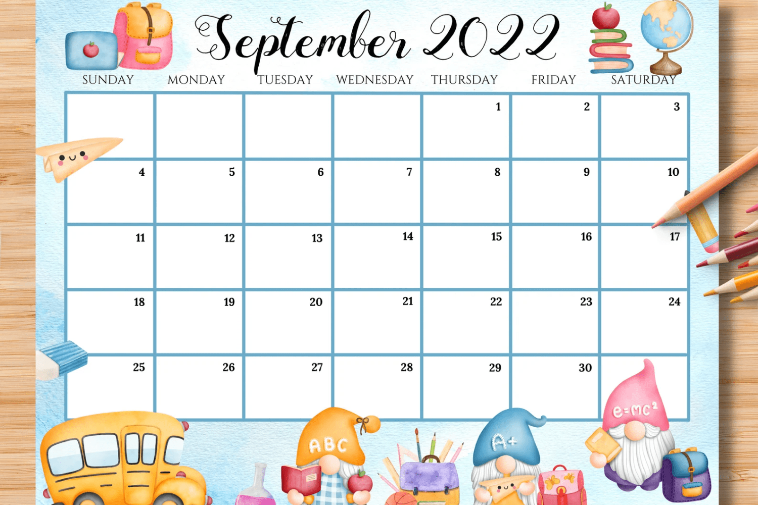 40 Printable September Calendars 2022 Free Premium