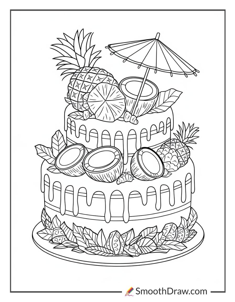 41 Cake Coloring Pages Free PDF Printables Smooth Draw
