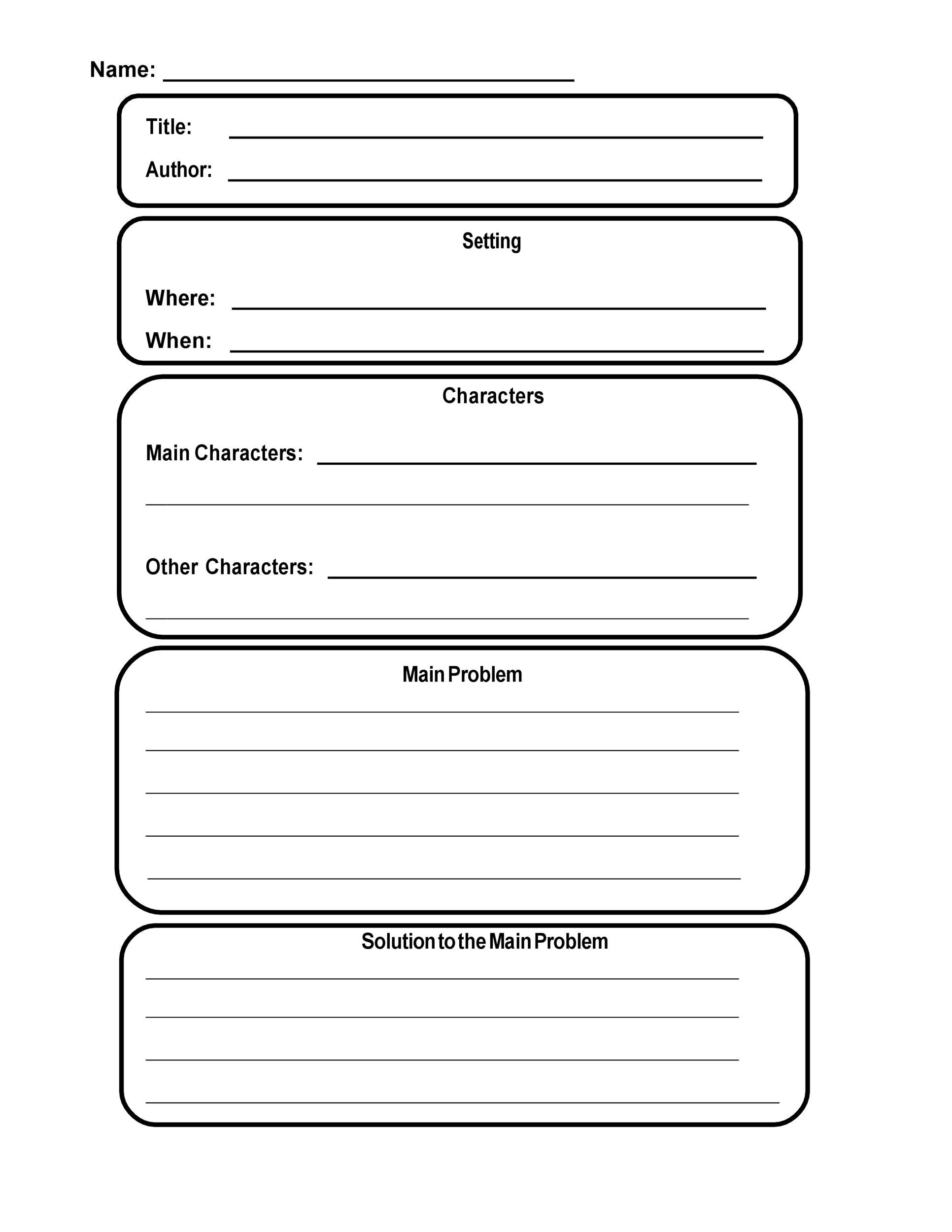 Free Printable Story Map Template