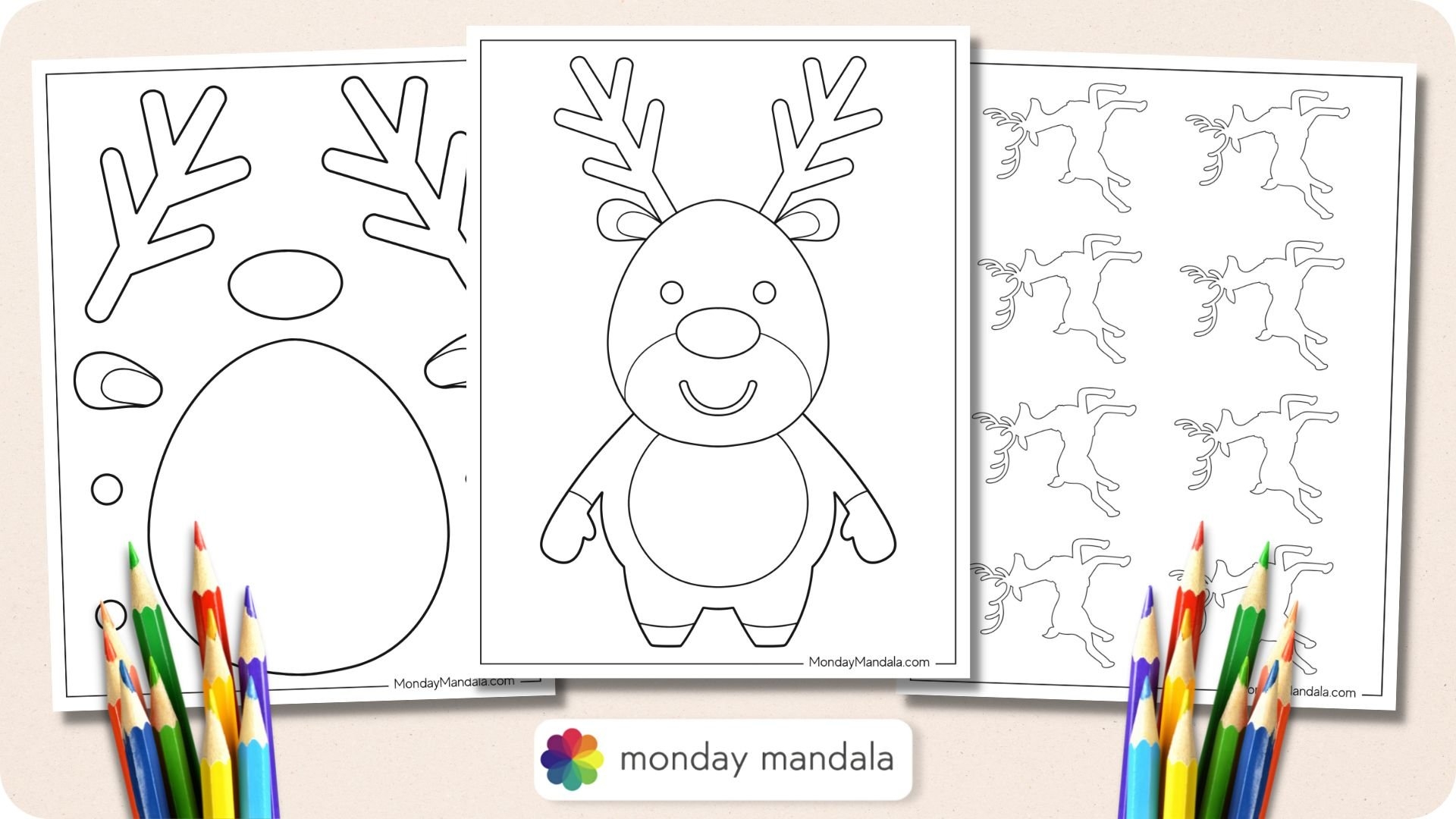 42 Reindeer Templates Free PDF Printables 42 Reindeer Templates Free PDF Printables