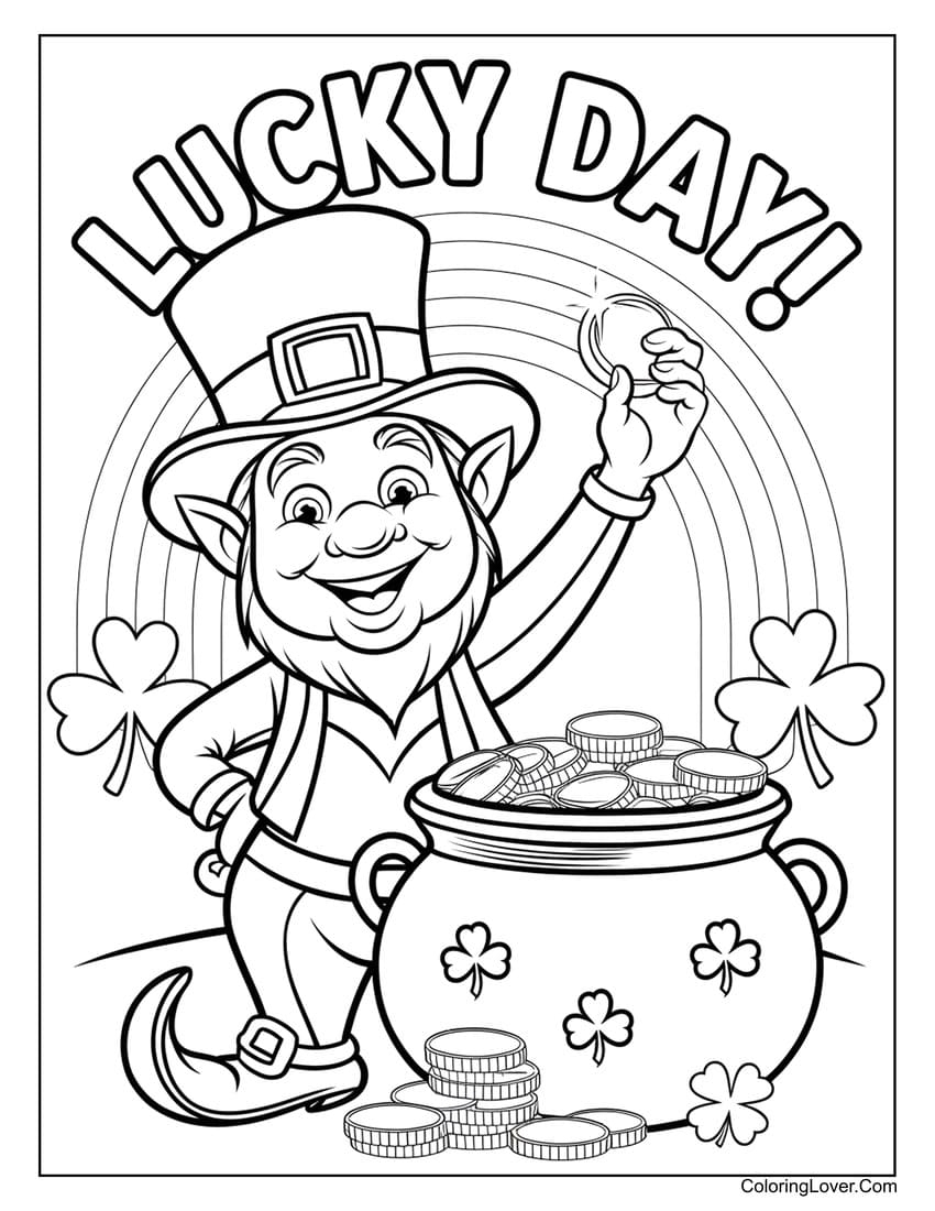 Leprechaun Coloring Sheet Printable