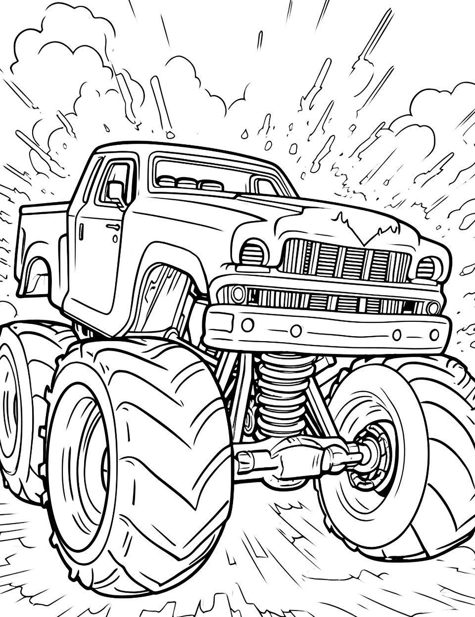 50 Monster Truck Coloring Pages Fun Printable Sheets 50 Monster Truck Coloring Pages Fun Printable Sheets