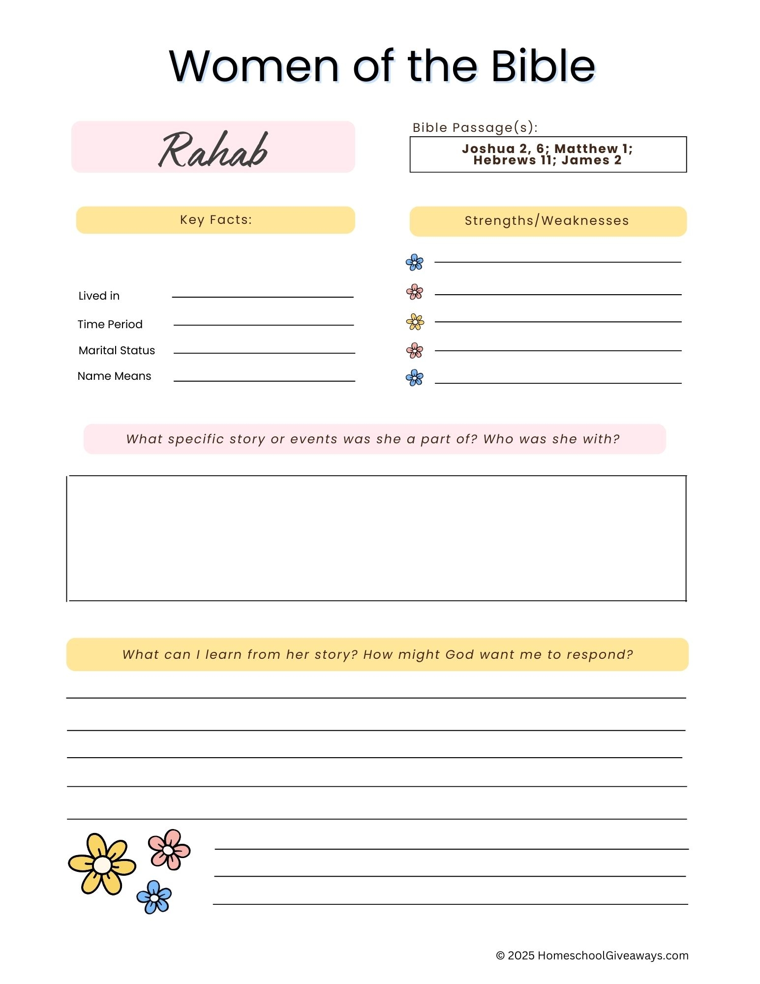Free Printable Bible Worksheets