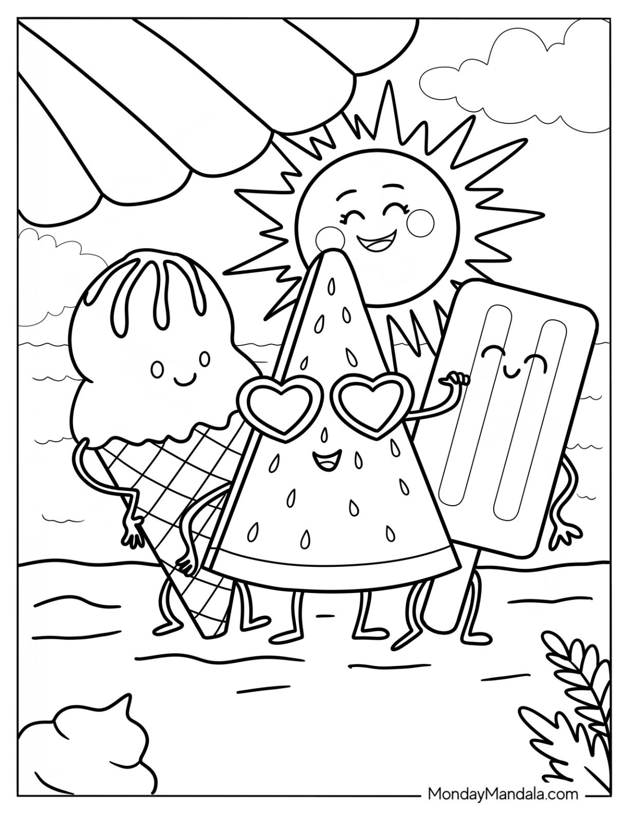 61 Summer Coloring Pages Free PDF Printables 