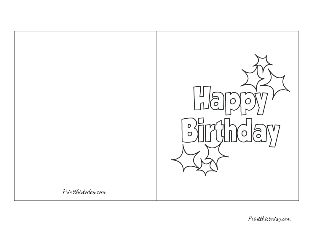 Free Printable Printable Birthday Card Template