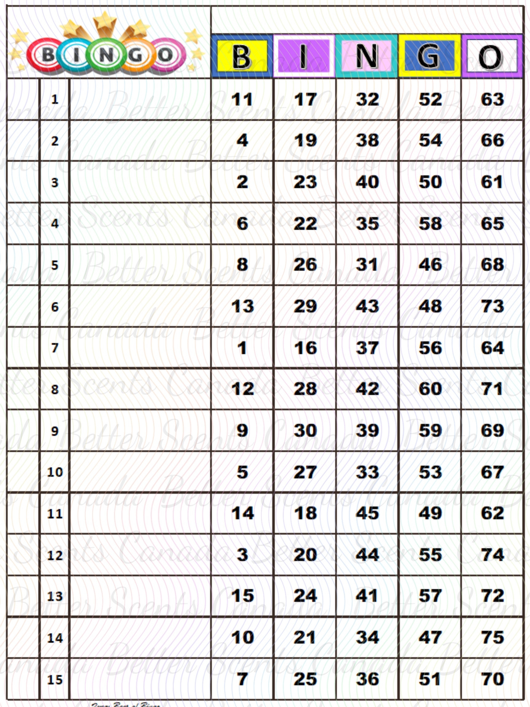 75 Number Bingo Board Etsy 75 Number Bingo Board Etsy