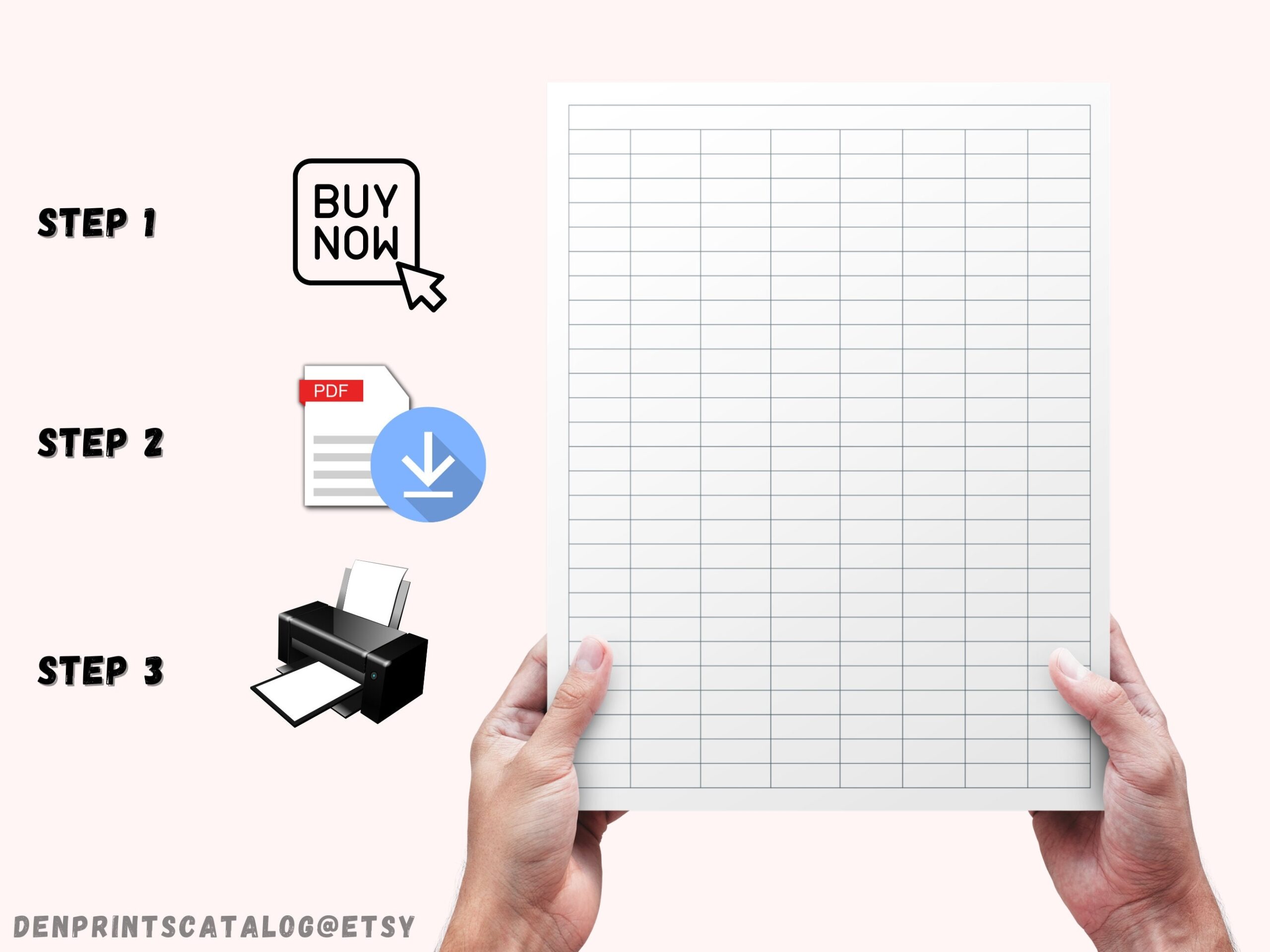 8 Blank Columns Chart Text Input Print And Write Printable Digital Download Blank Column Template Printable Columns Columns W Title PDF Etsy