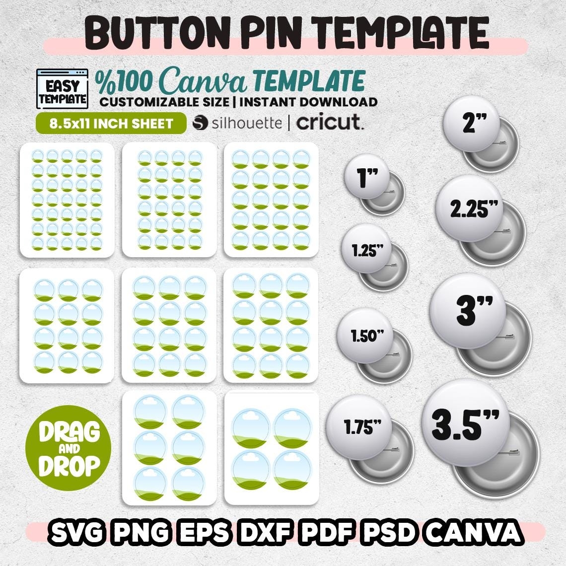 Printable Pin Sheet