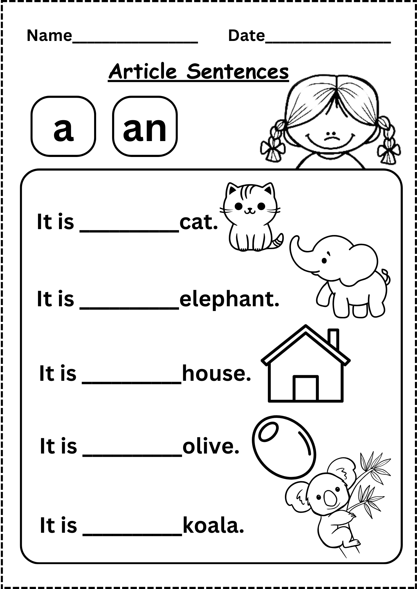 Free Online Printable Kindergarten Worksheets