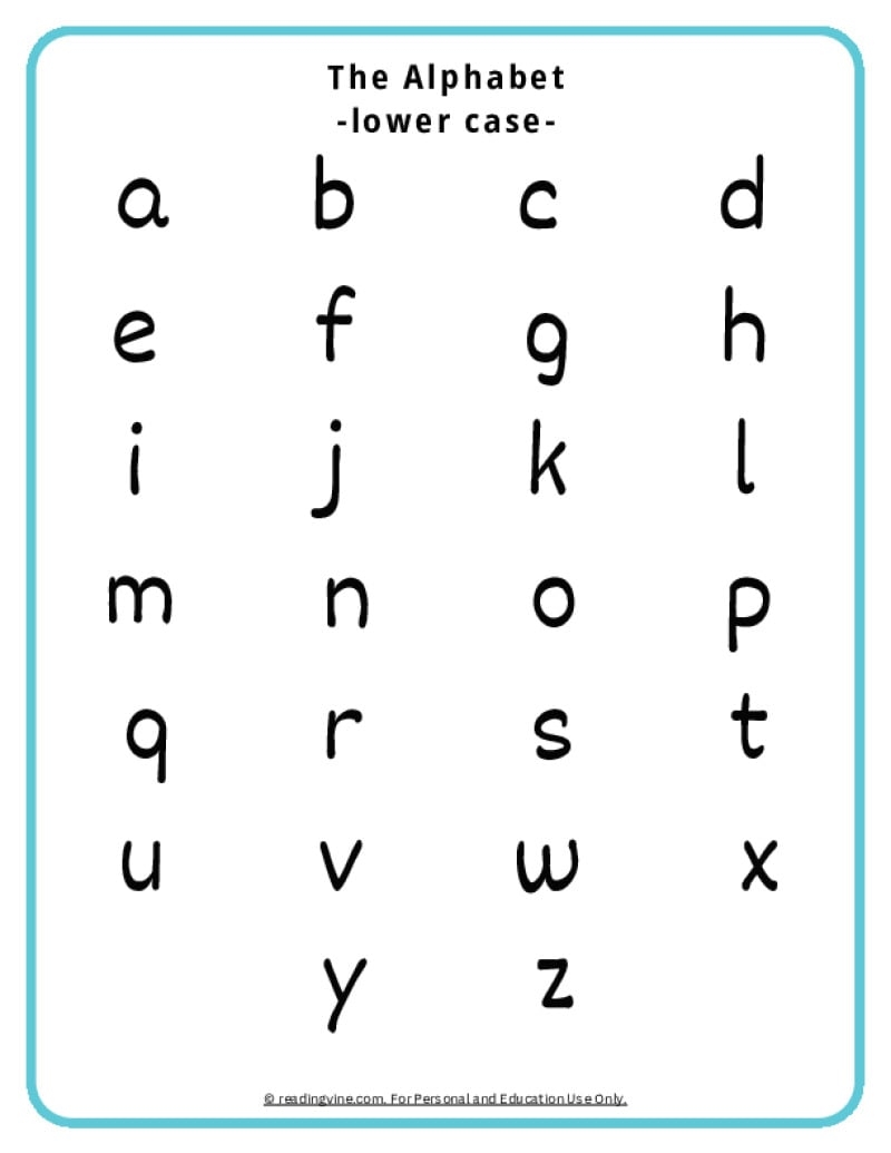 Free Abc Chart Printable Pdf