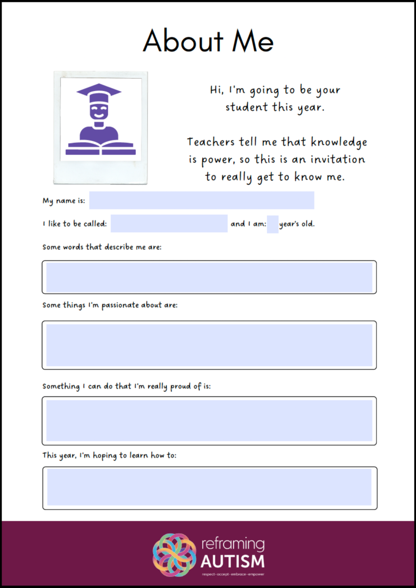 About Me A Customisable Resource For Your Child s New Teacher Reframing Autism About Me A Customisable Resource For Your Child s New Teacher Reframing Autism