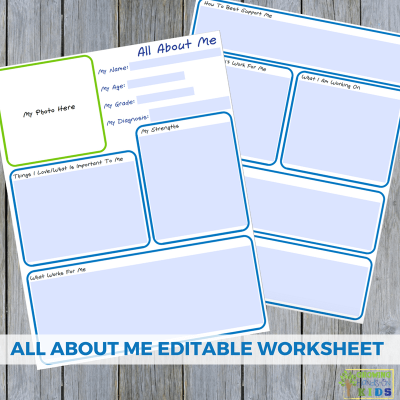 All About Me EDITABLE Worksheet All About Me EDITABLE Worksheet