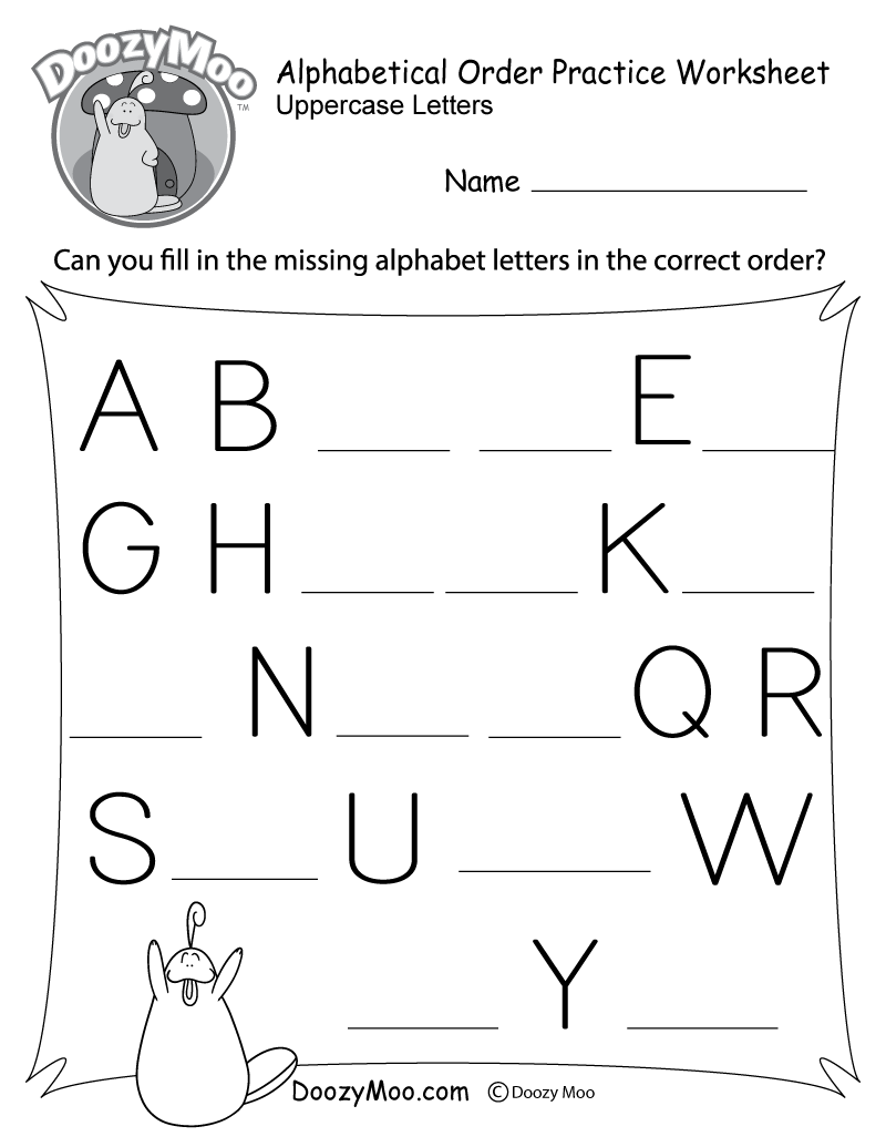 Alphabetical Order Practice Worksheet Free Printable Doozy Moo Alphabetical Order Practice Worksheet Free Printable Doozy Moo