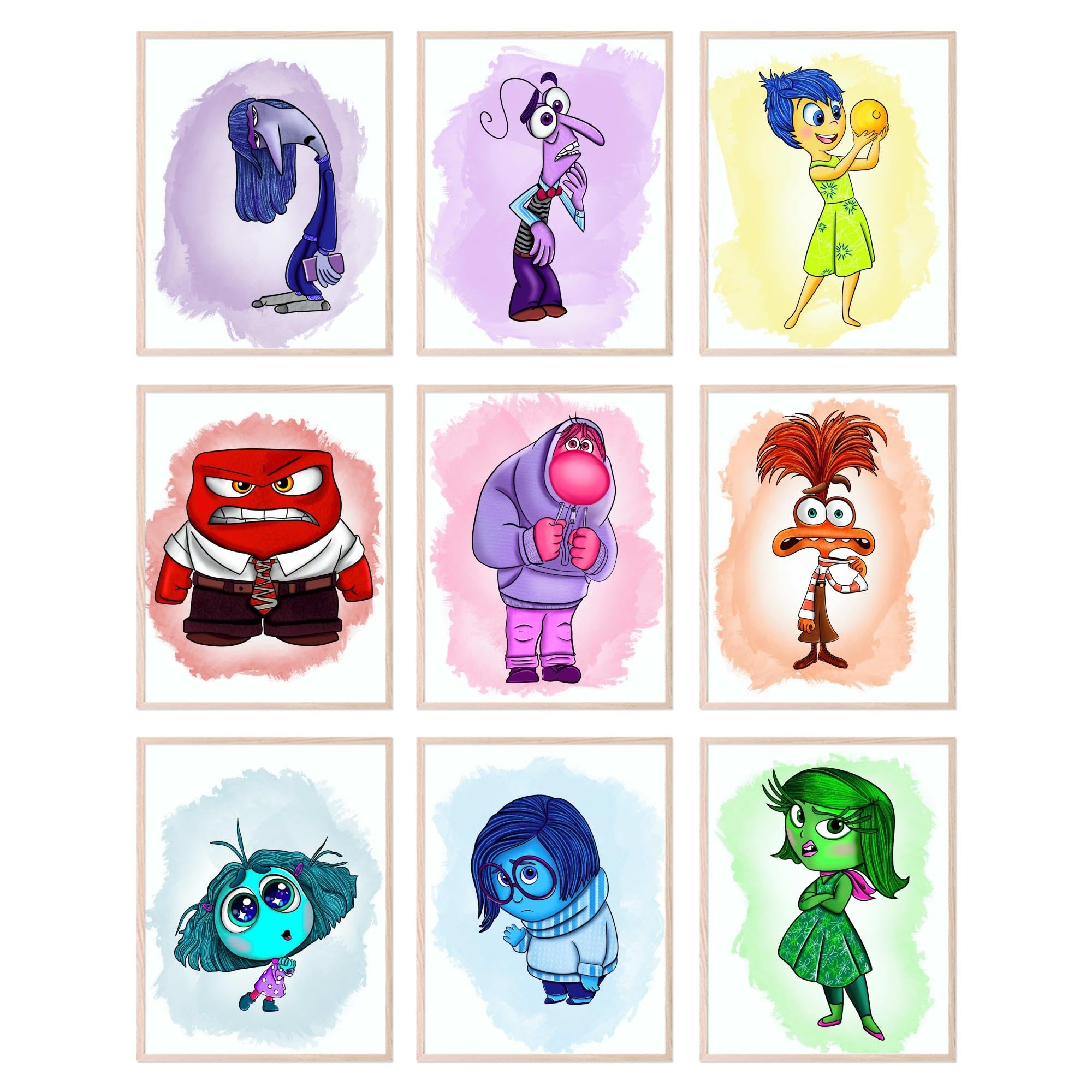 Amazon BigWig Prints Inside Out 2 Poster Inside Out Characters Joy Anger Anxiety Fear Envy Sadness Feelings And Emotions Posters For 