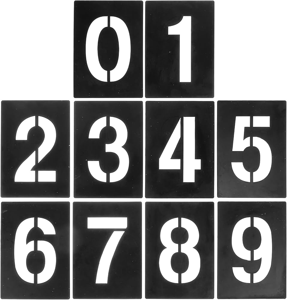 Amazon co jp Mobestech Digital Template Stencil Sheet Number Stencil 0 9 Marking Plate Parking Lot Number Spray Plate PVC Chalkboard Outdoor Plastic Number Shape Repeated Sign Making DIY Painting Painting Painting DIY Tools