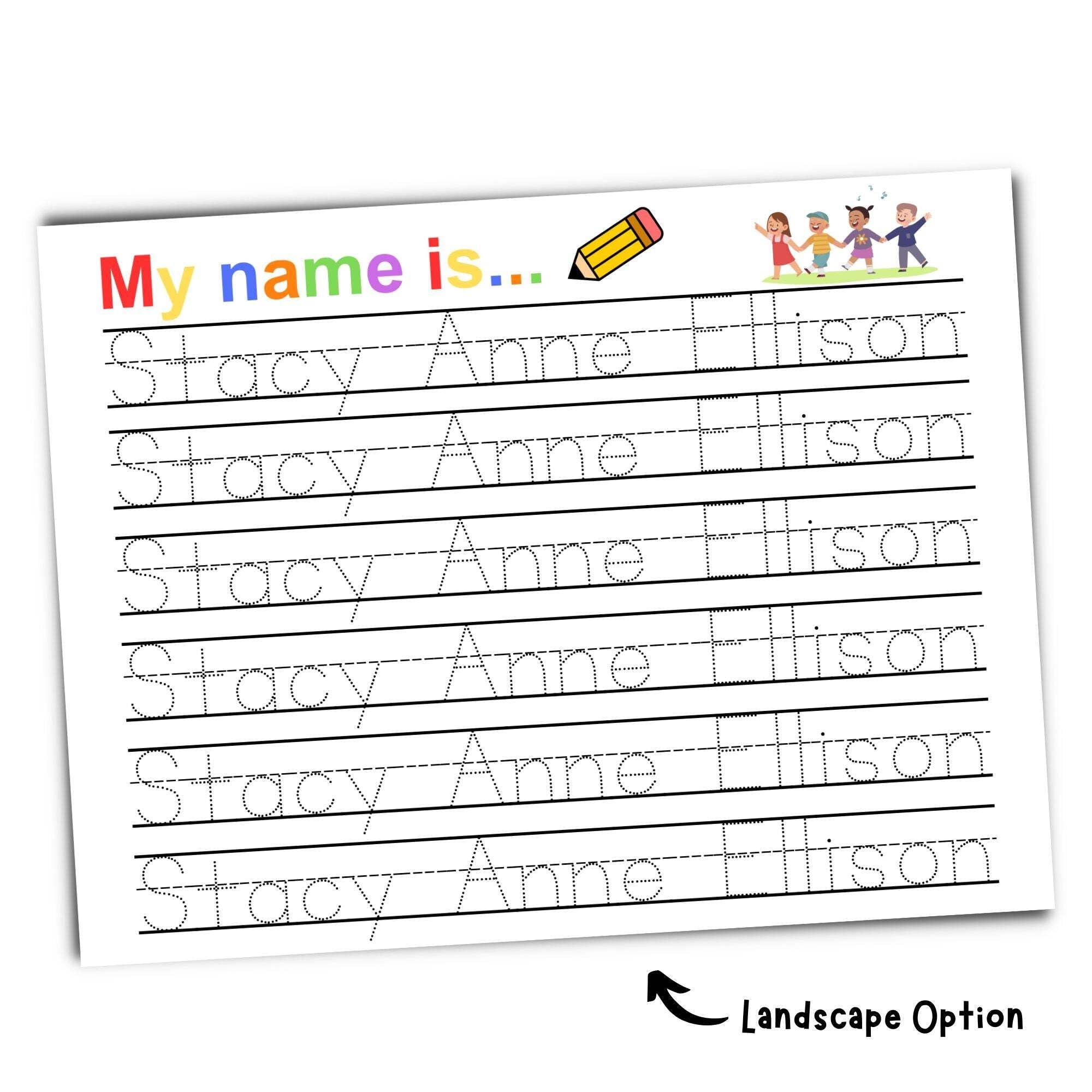 Name Tracing Printable Worksheets