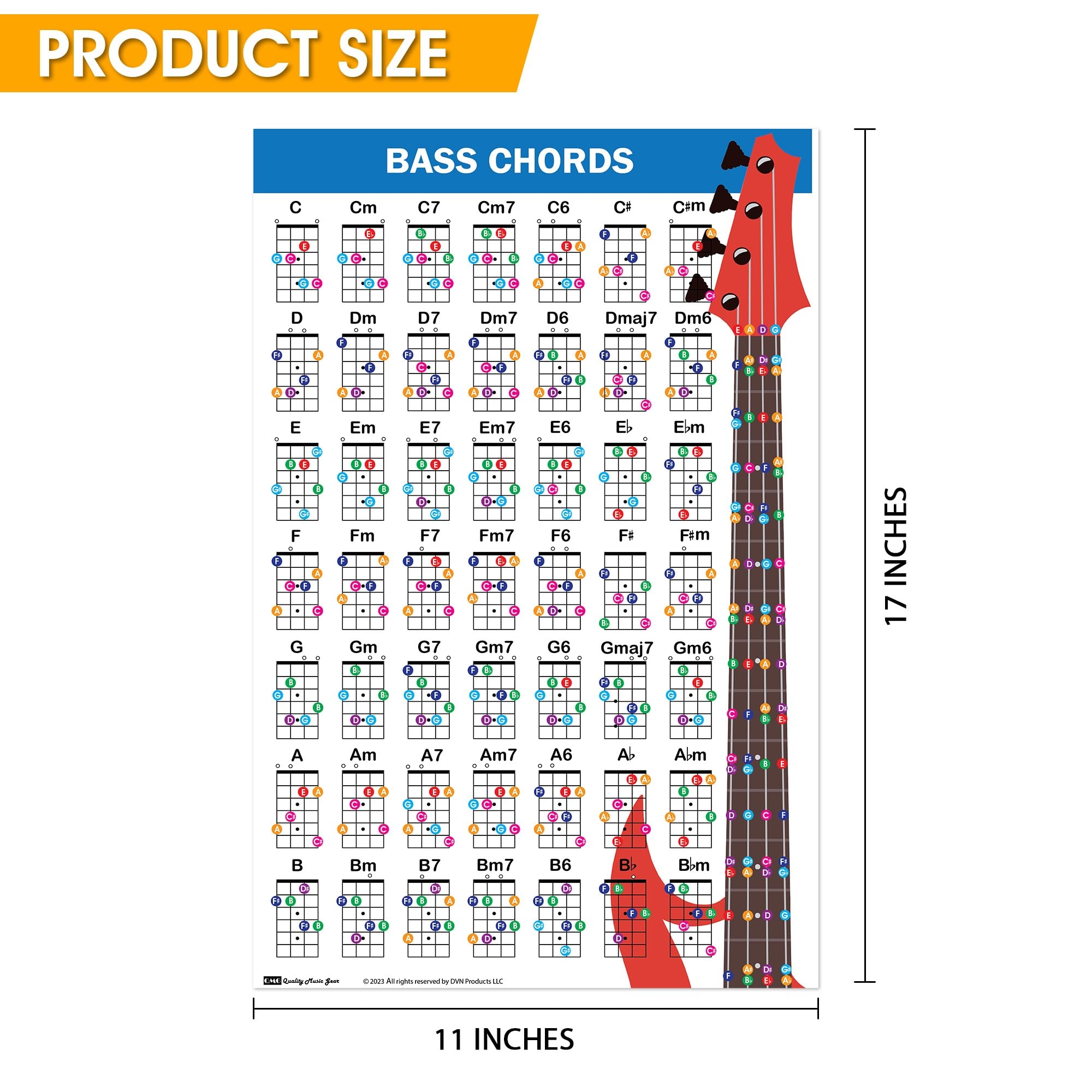 Printable Bass Chord Chart