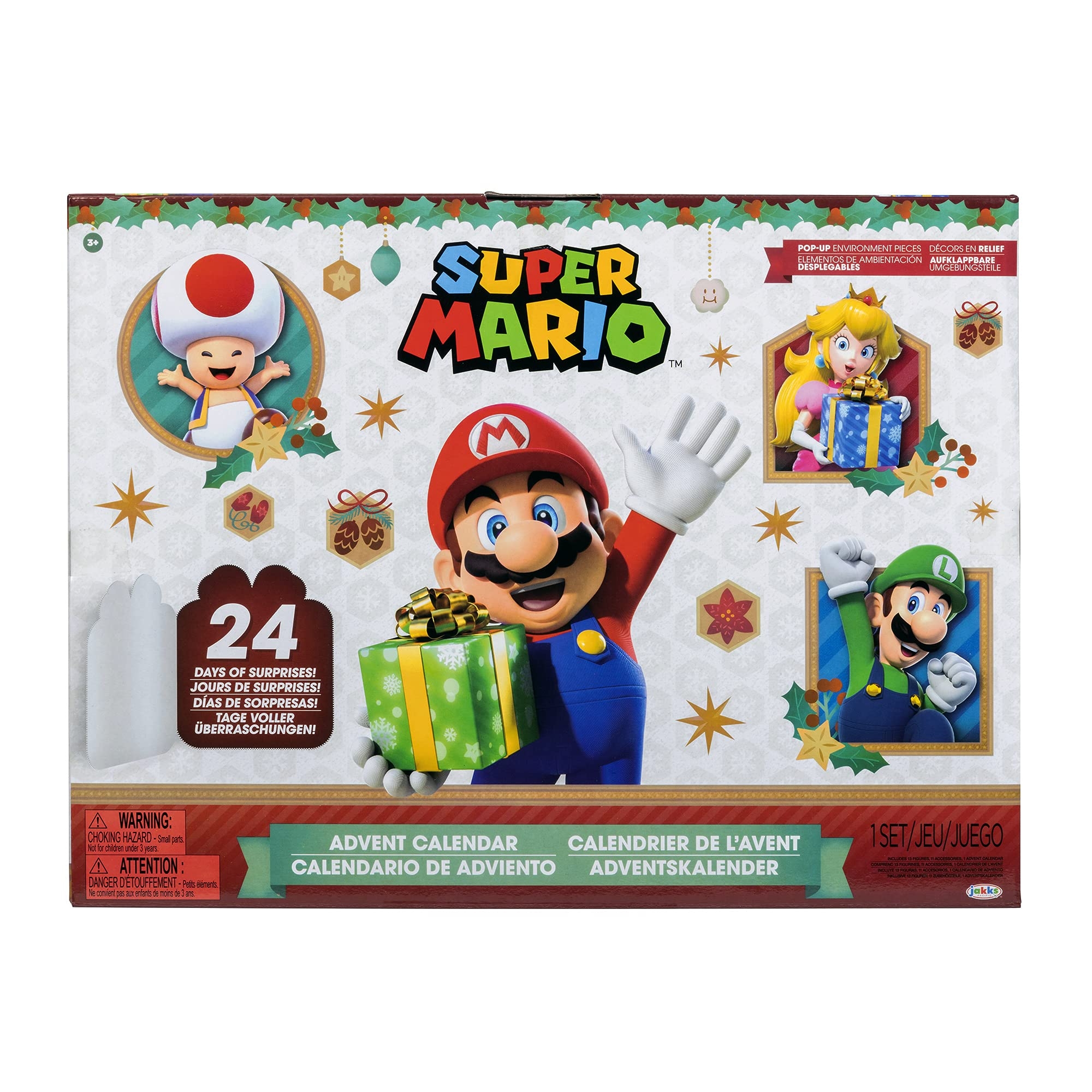 Amazon Super Mario Advent Calendar 2024 Santa Mario Snowman Mario Luigi Amazon Exclusive Home Kitchen