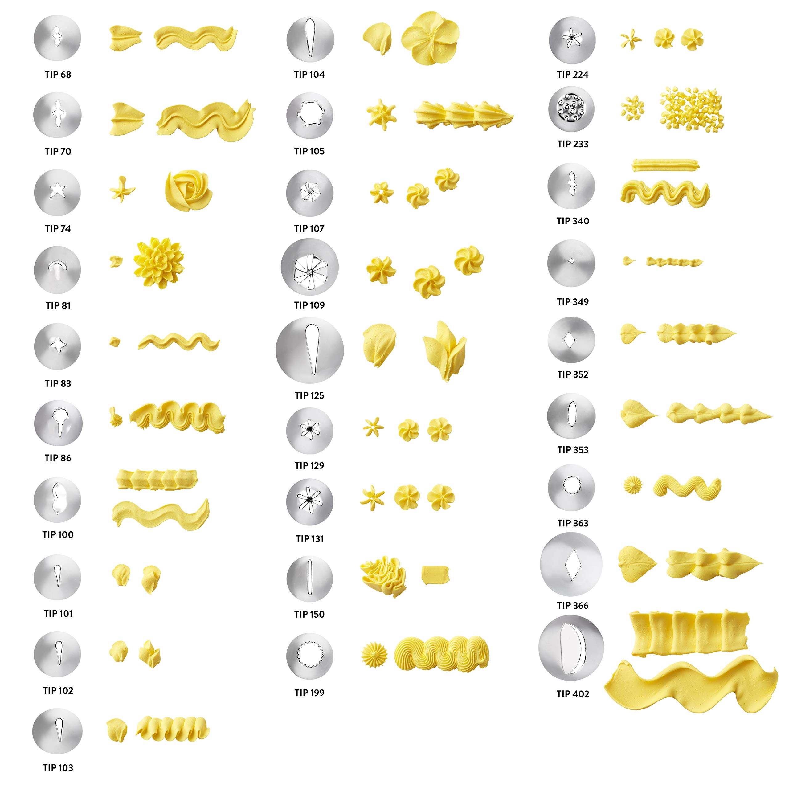 Amazon Wilton Cake Decorating Tip Set 55 Piece And Practice Board Home U0026 Kitchen