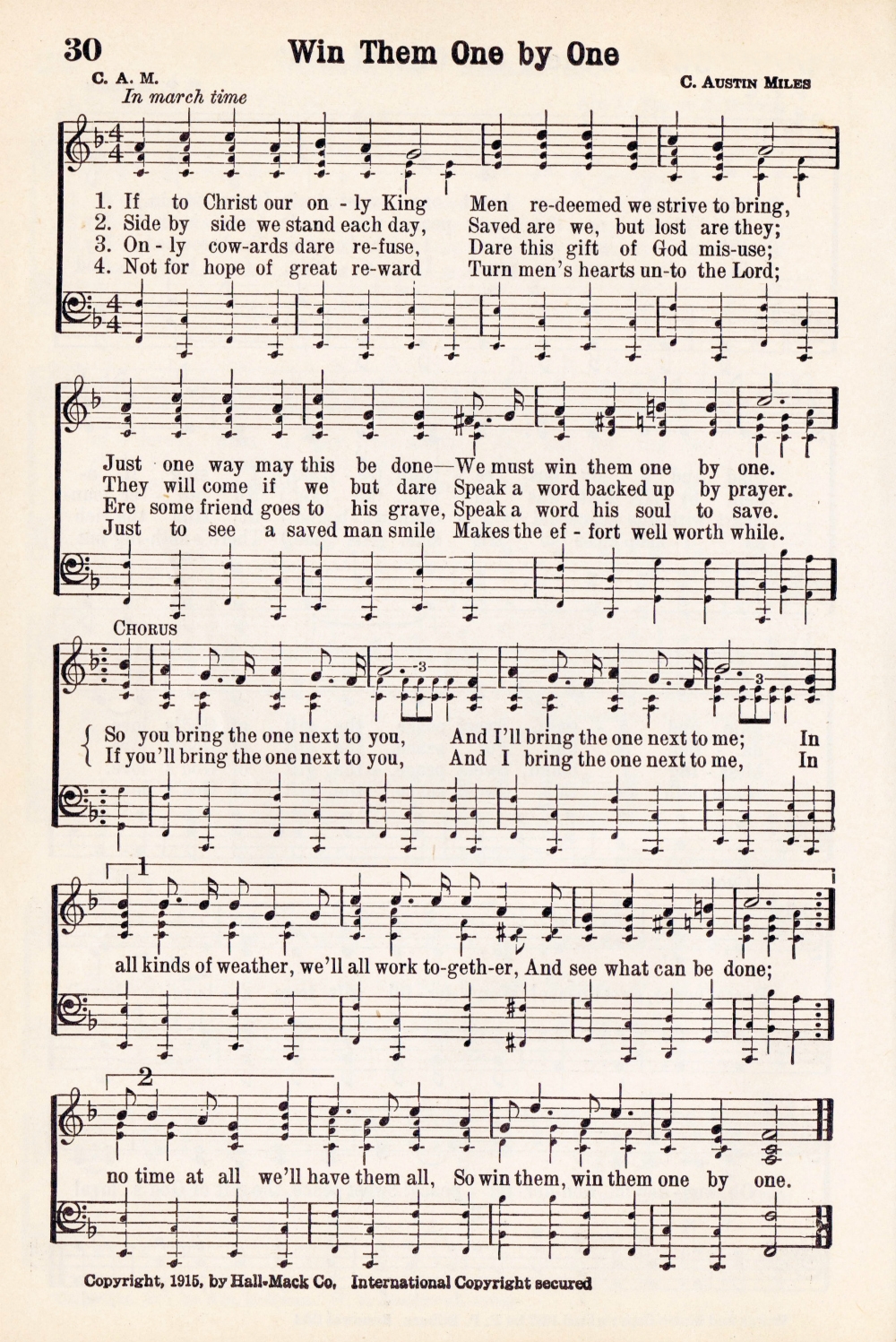 Antique Hymn Printable Music Page Win Them One By One Knick Of Worksheets Library