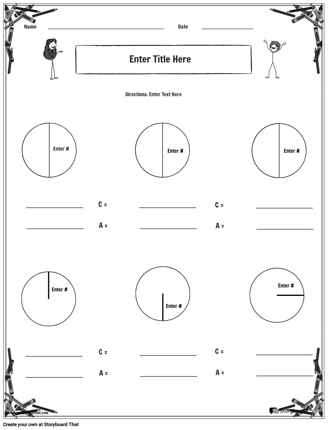 Area U0026 Circumference Worksheets Free Circle Worksheets