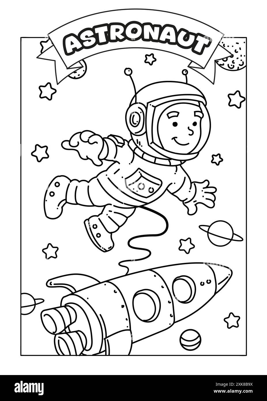 Astronaut Coloring Sheet Printable Hi res Stock Photography And Images Alamy