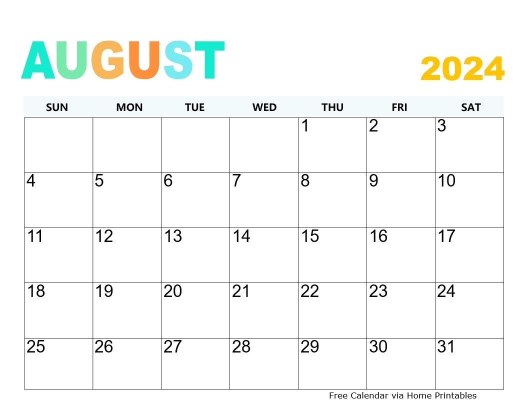 August 2024 Calendar 20 Free Templates To Download