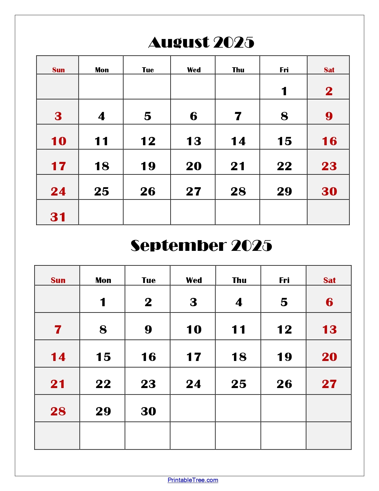 August And September 2025 Calendar Printable PDF Two Months Calendar August And September 2025 Calendar Printable PDF Two Months Calendar