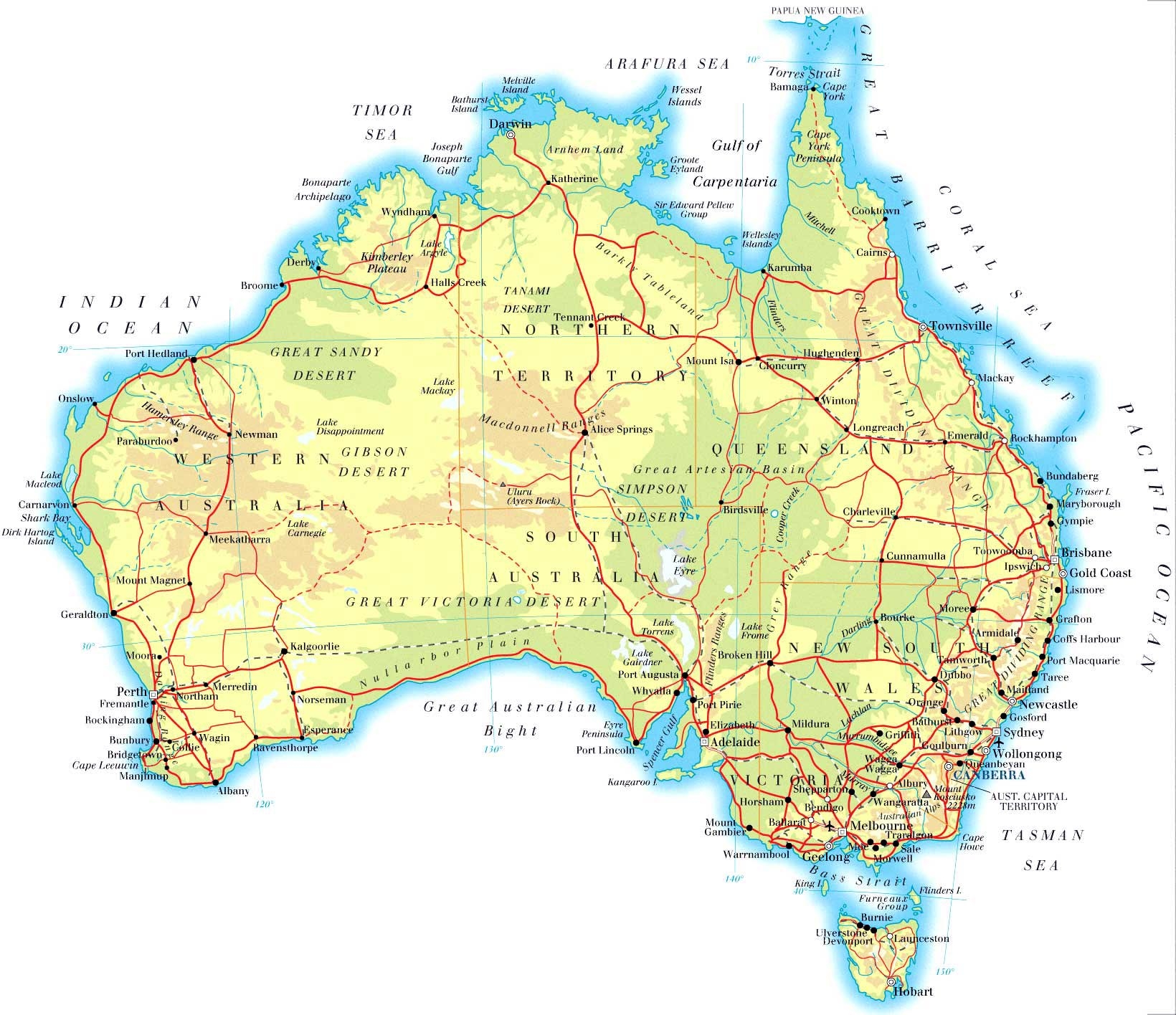 Australia Maps Printable Maps Of Australia For Download Australia Maps Printable Maps Of Australia For Download