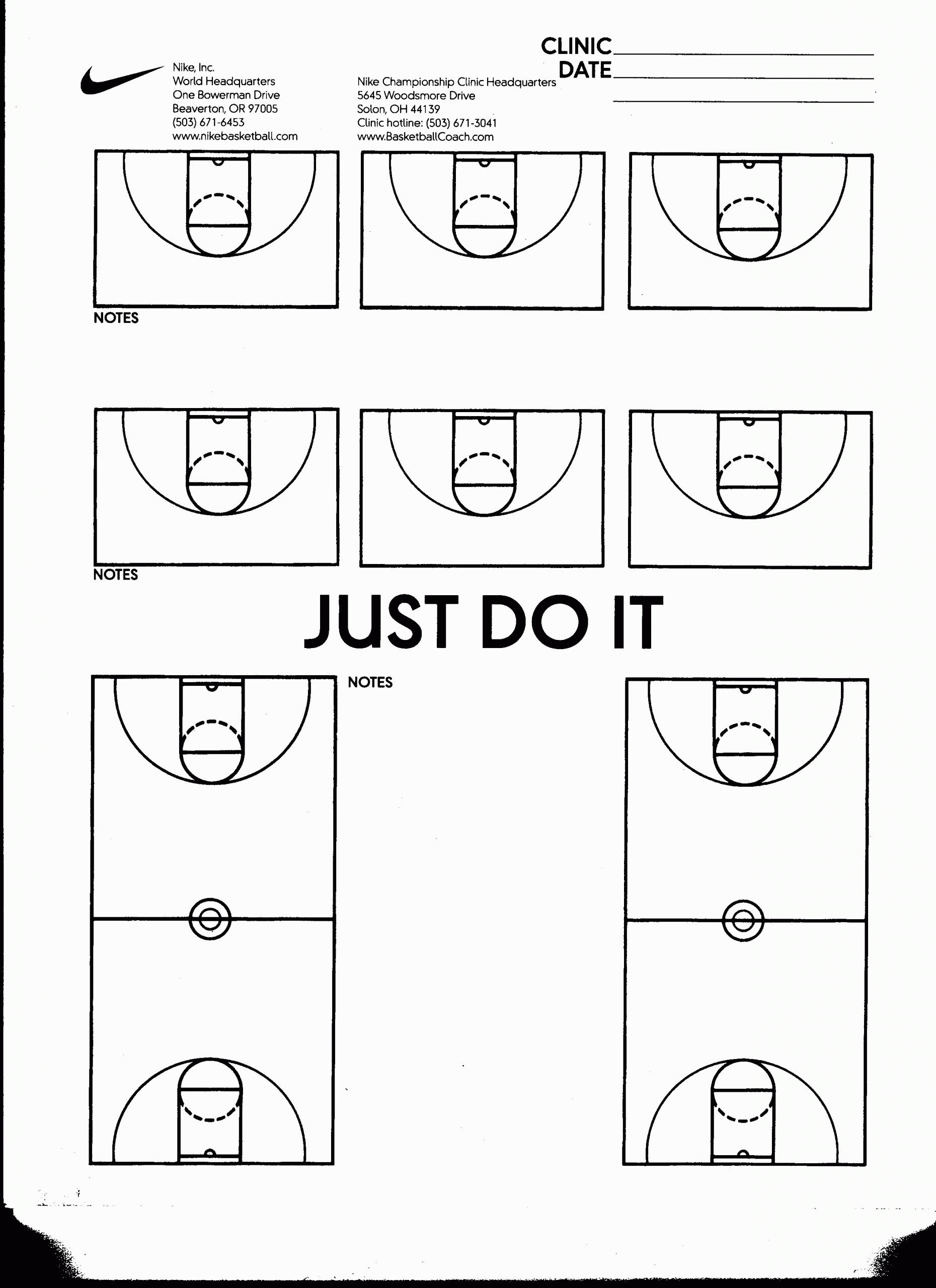 Basketball Play Sheet Printable