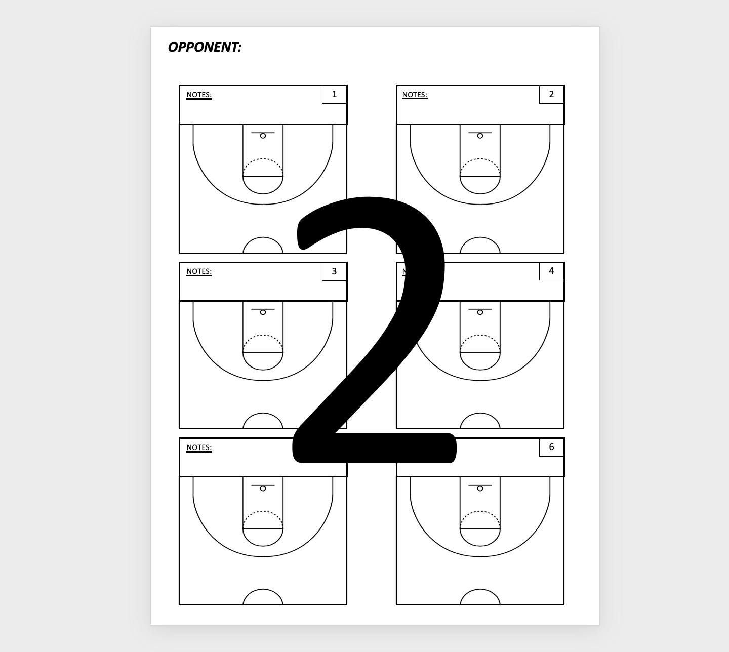 Basketball Workbook PICK 4 Templates Sports Workbook