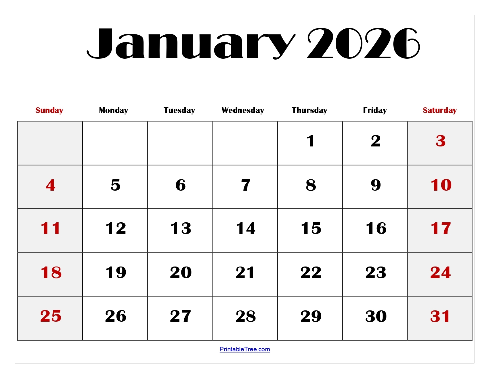 2026 Workout Calendar Printable Free