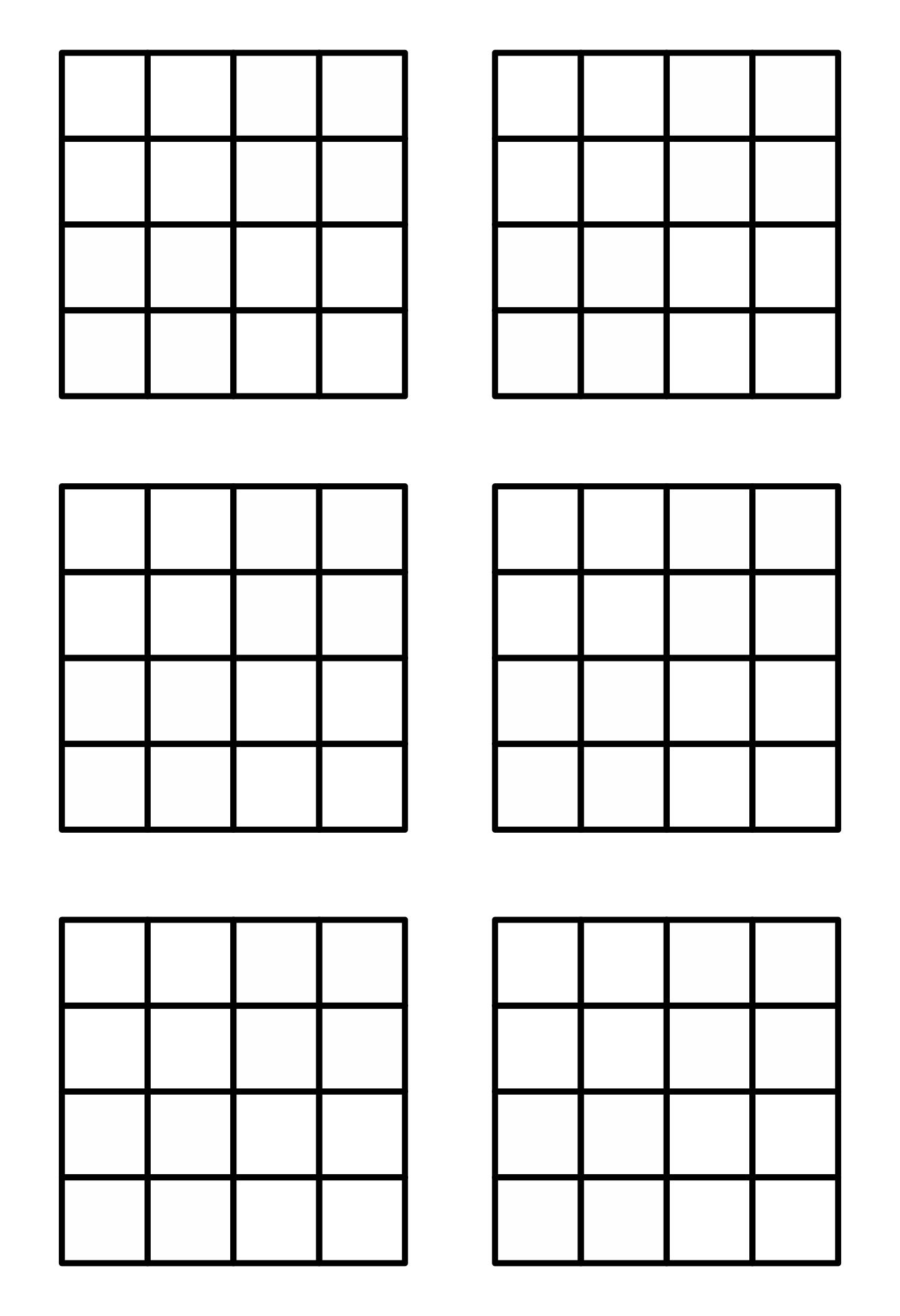 Printable Blank Sudoku Sheets