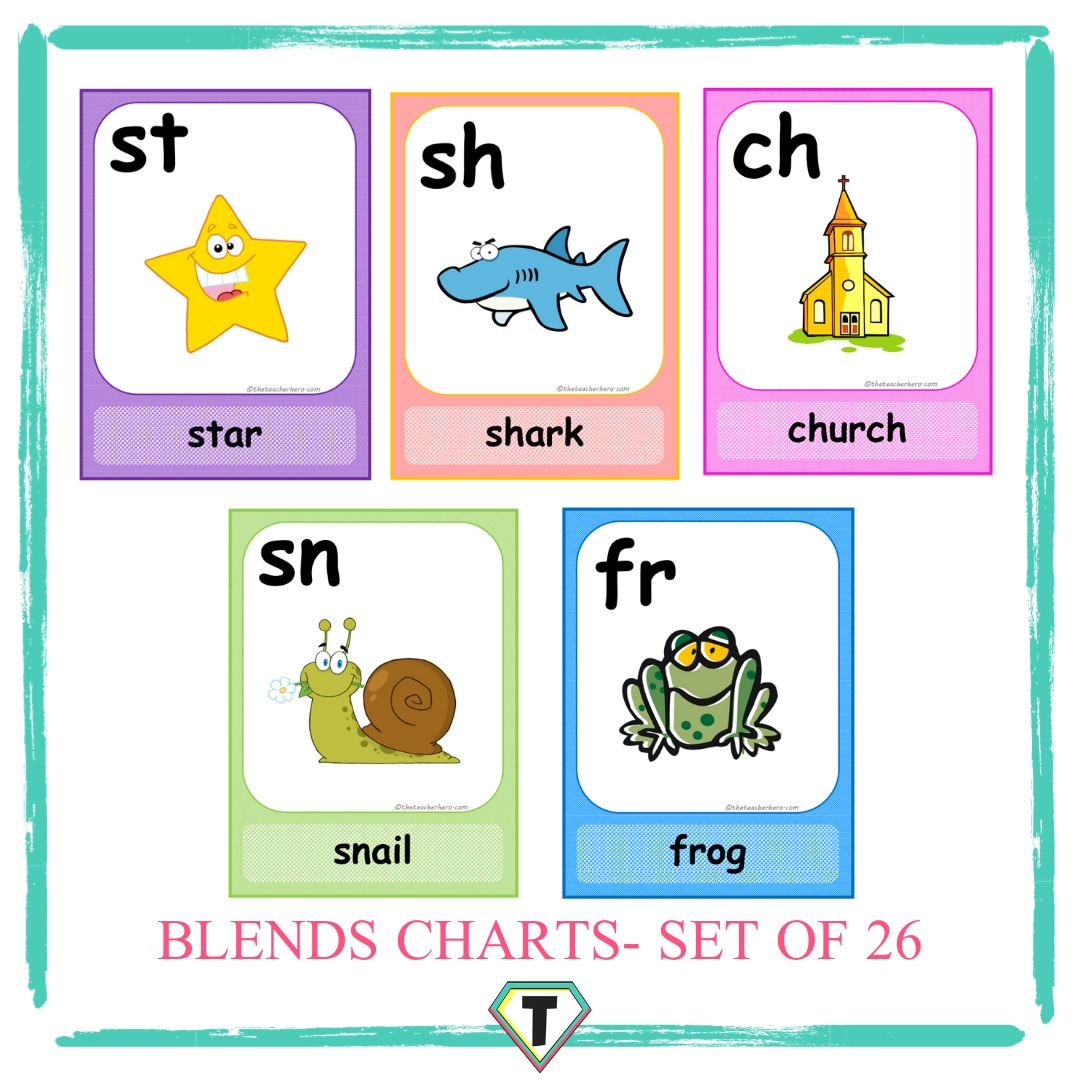 Blends And Digraph Charts The Teacher Hero