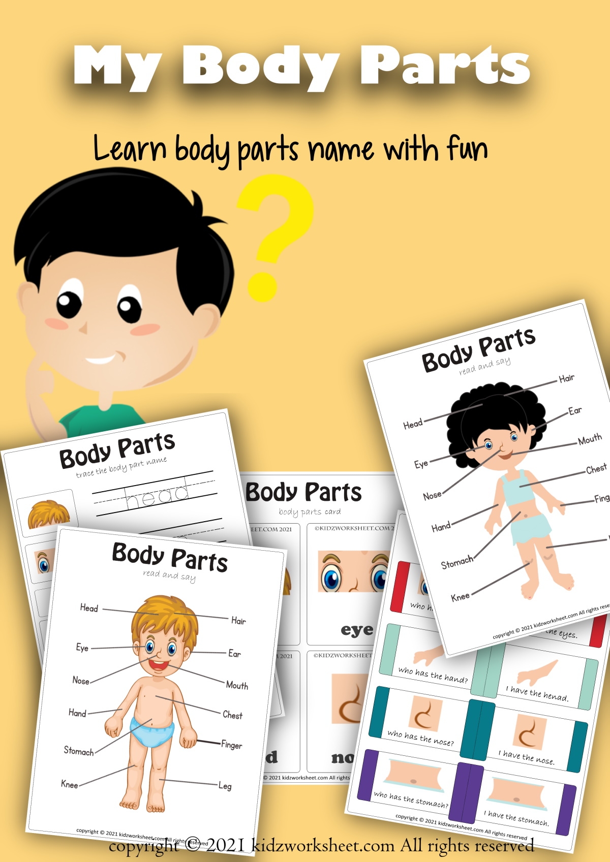 Body Parts Worksheet home Schooling And Online Class 