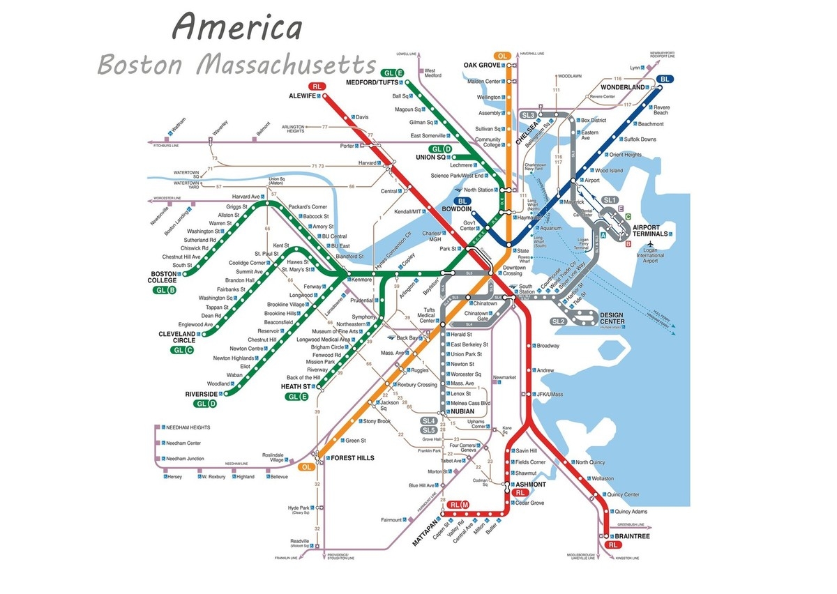 Boston Subway Map Poster Wall Art Urban Transit Decor Fine Art Print EBay Boston Subway Map Poster Wall Art Urban Transit Decor Fine Art Print EBay