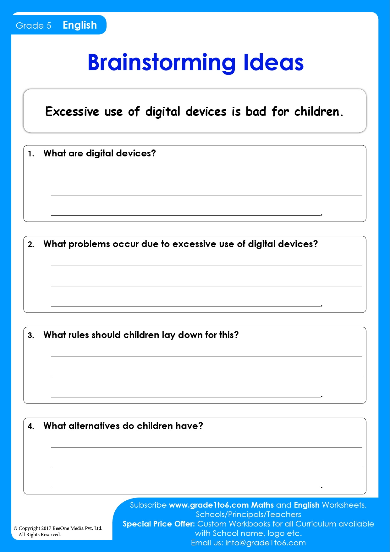 Brainstorming Worksheets Rated 4 9 5 In Google